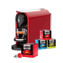 Bialetti GIOIA PLUS ROSSO - Macchina Da Caffè Espresso Con 4 Box Di Capsule A Scelta