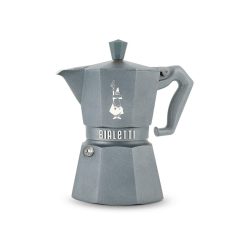 Bialetti Moka Exclusive Octagonal Induction Silver Grey - 3 Tazze