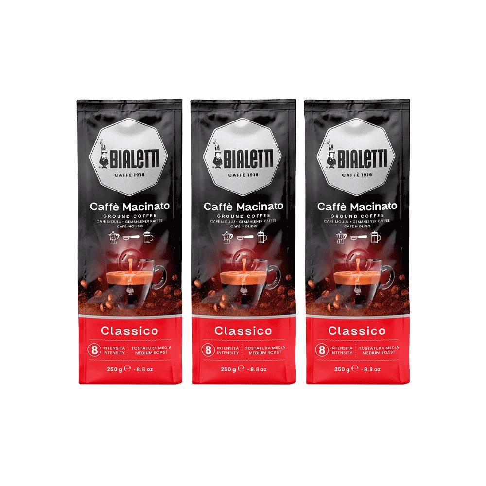 Bialetti Kit 3 Confezioni Macinato Universale Classico