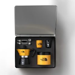 Bialetti Set Moka Express The North Face 3 Tz 2 Bicchierini 2 Cucchiaini E Caffè Perfetto Moka 100 Gr In Latta